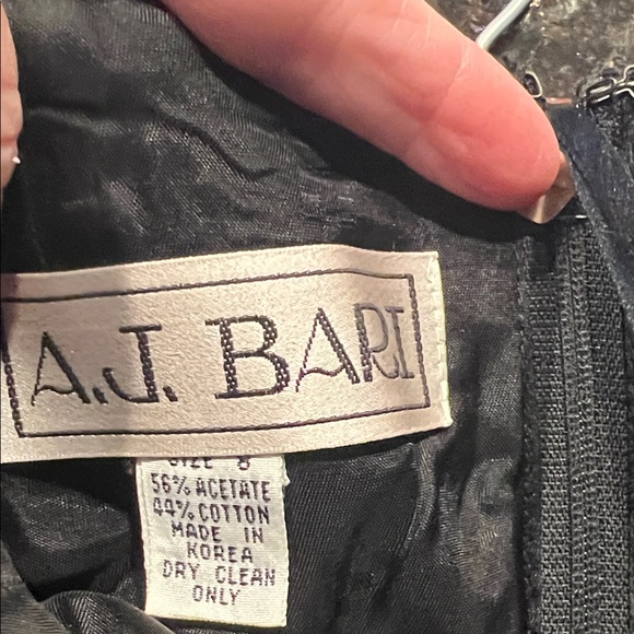 Vintage 1980’s A.J. Bari Colorful Sequin Dress with Black Tulle Sz 8 - Picture 2 of 8